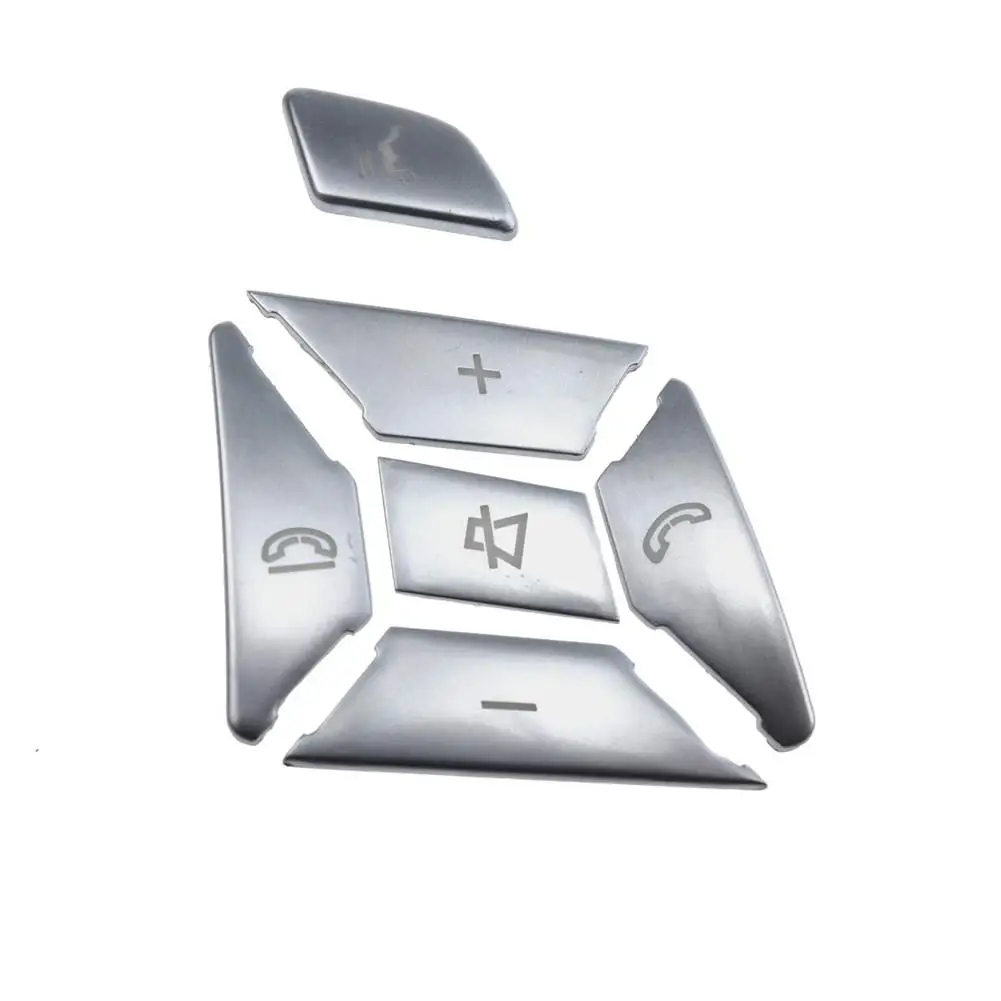Кнопка рулевого колеса для Mercedes Benz 2012- E C G класс W204 Серебряная отделка Декоративная наклейка аксессуары ремонтный комплект