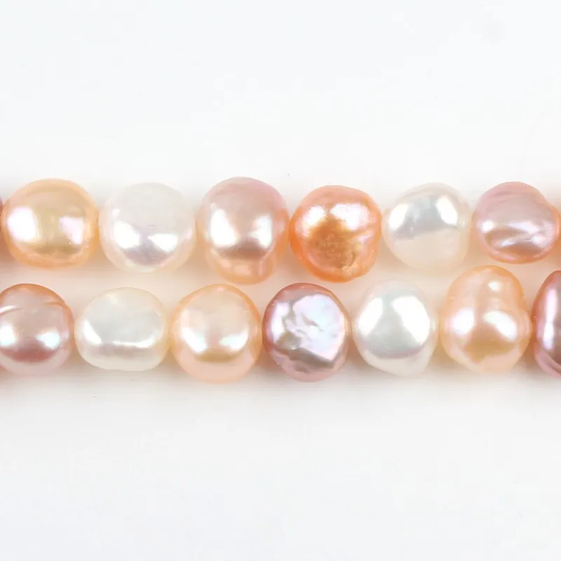 AAA 7-8 мм натуральный пресноводный жемчуг Белый Оранжевый разноцветные плоские