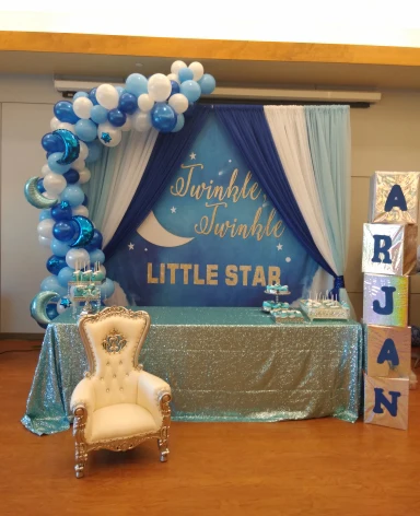 Фон для фотосъемки Allenjoy Мерцающая маленькая звезда акварель небо облако Луна