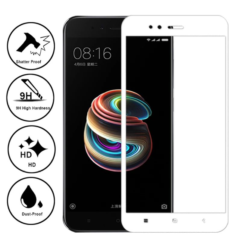 Защитное стекло с полным покрытием для xiaomi Mi A1 A2 A3 MiA1 MiA2 MiA3 5X 6X 1A 2A 3A | Мобильные