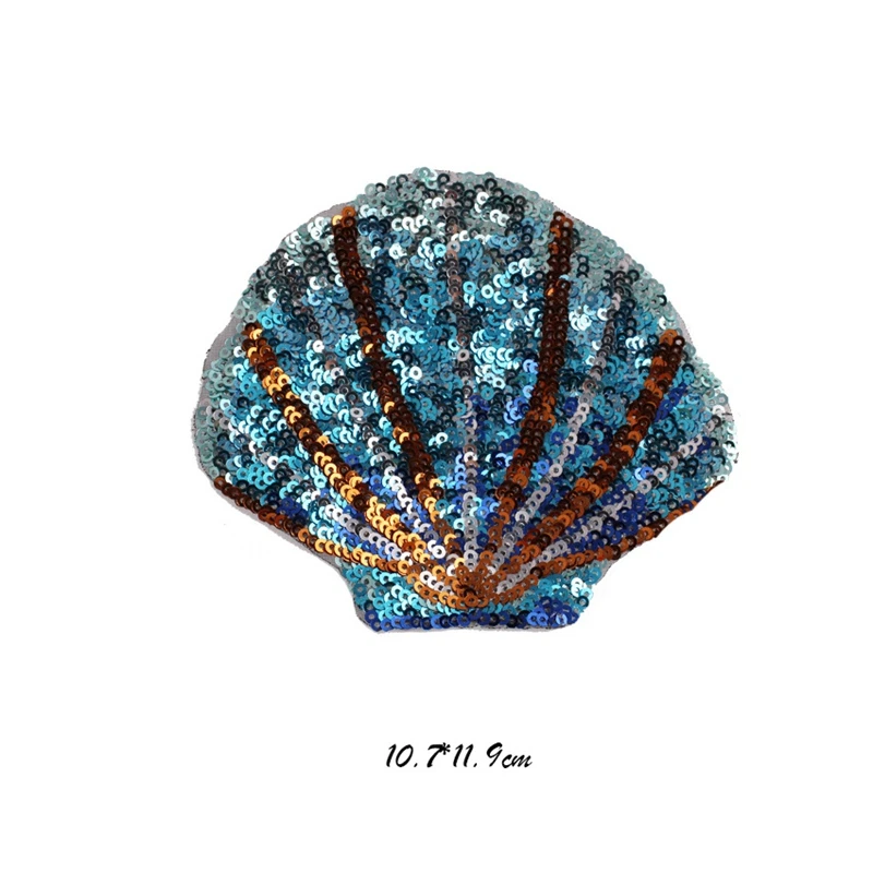Ракушки с морскими звездами блестки искусственная вышивка патчи для одежды DIY