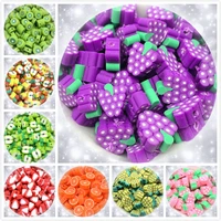 25pcslot 10mm mixed colors fruit shape clay spacer beads polymer clay beads for jewelry making diy handmade accessories
