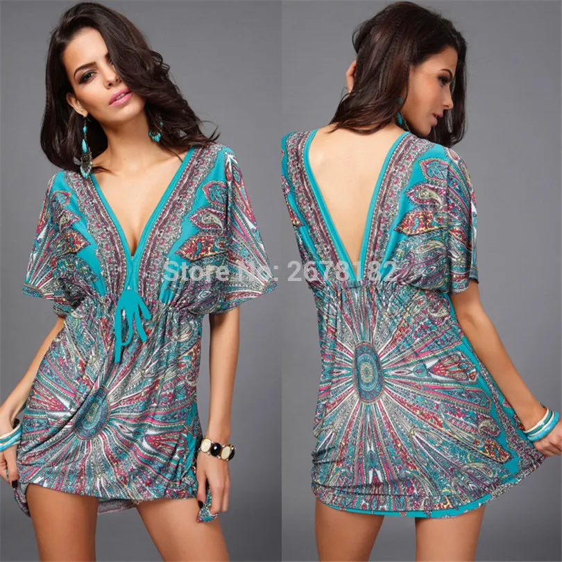 Для женщин летнее платье больших размеров 2XL в Богемном Стиле Белое Винтаж