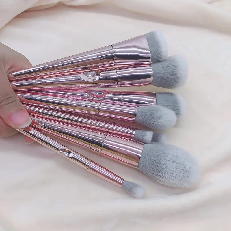 

10pcs Spiral Colorful Soft Makeup Brushes Set Professional Foundation Powder Blush Eyeshadow Fan Brush Cosmetic Beauty Tools