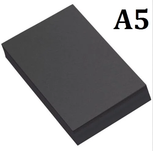 Размер A5 матовый черный картон карточка из толстой бумаги 230 г/м2 10/30/50/100 вы
