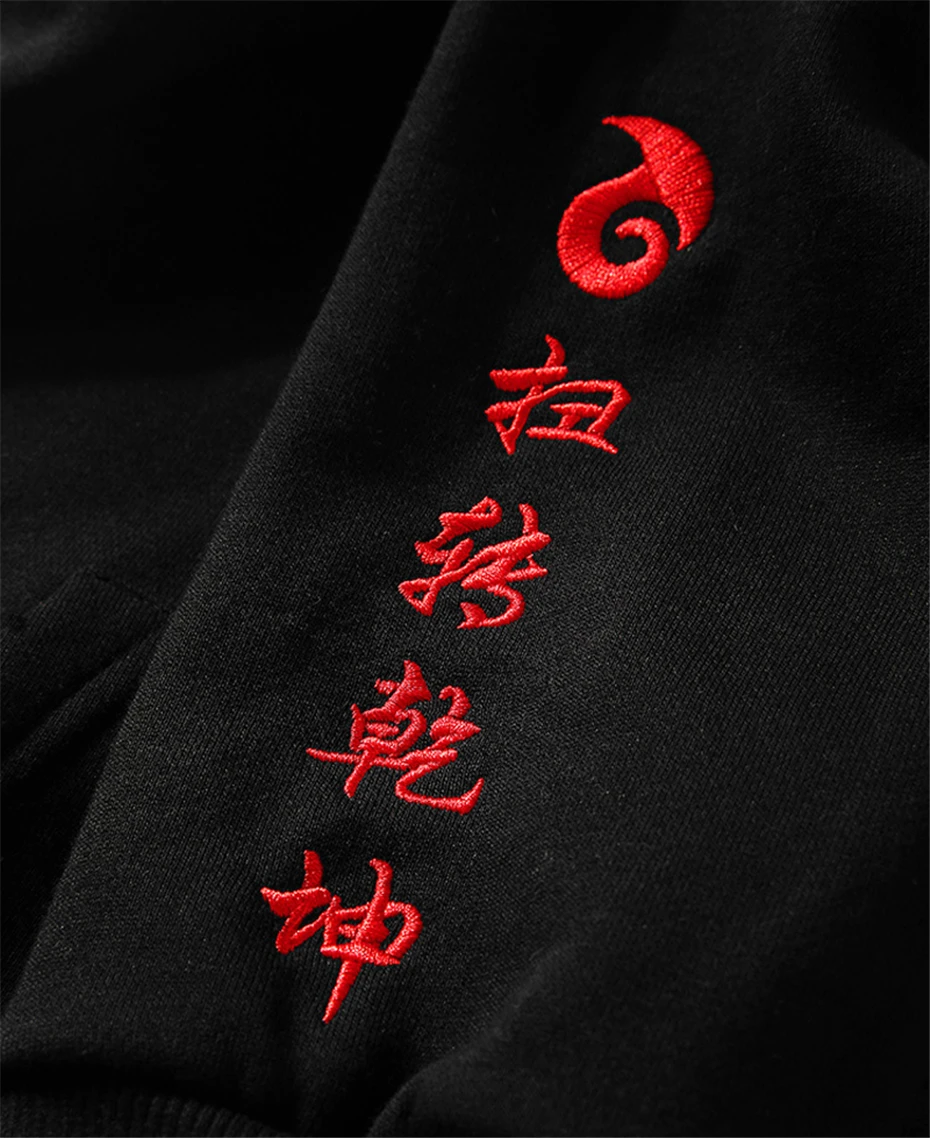 Персонаж Nezha худи с вышивкой уличная Толстовка для мужчин Harajuku Хип Хоп Толстовка с вышивкой Msle плюс размер 5XL HZ219