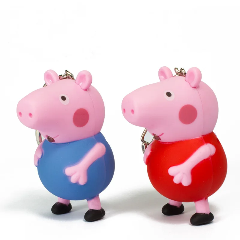 Свинка Пеппа светодиодный фонарик брелок со звуком сказать я люблю тебя Забавные