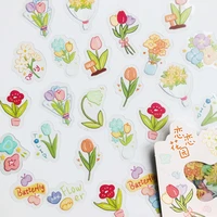 45pcs pack love flowers garden diy sticker stick label notebook album diary decor