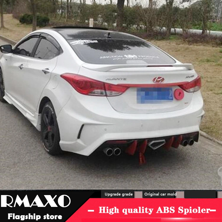 Спойлер для Hyundai Elantra 2012-2015 высококачественный спойлер из АБС-пластика заднее
