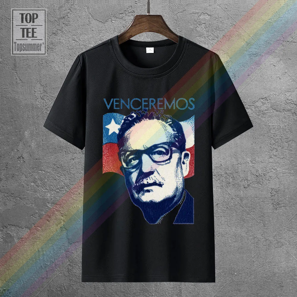 

Salvador Allende Chile Venceremos Socialism Guevara Mens Tshirt Japanese Streetwear Tshirts Designer T Shirt 100% Cotton