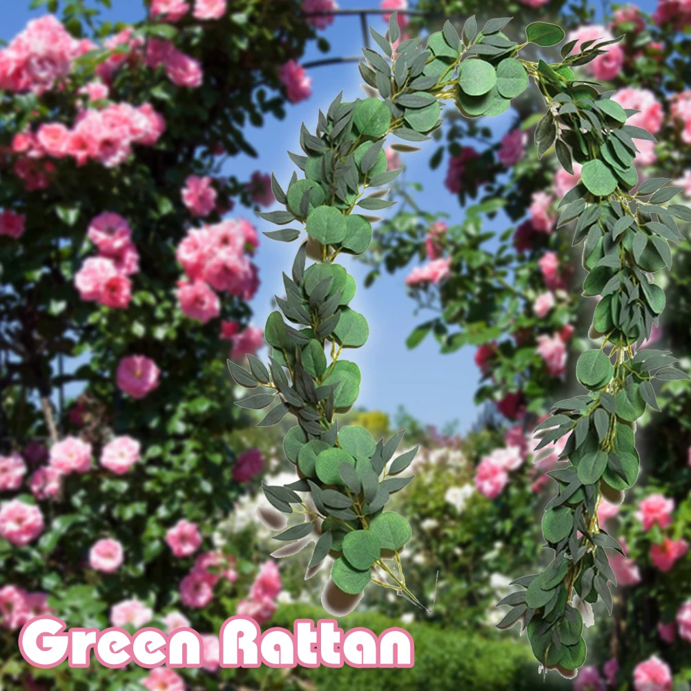 2 м искусственная ива листья гирлянды зеленые ивовые лозы ветки Струны для