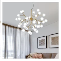 modern led firefly sputnik chandelier light stylish tree branch chandelier lamp decorative ceiling glass ball chandelies hanging