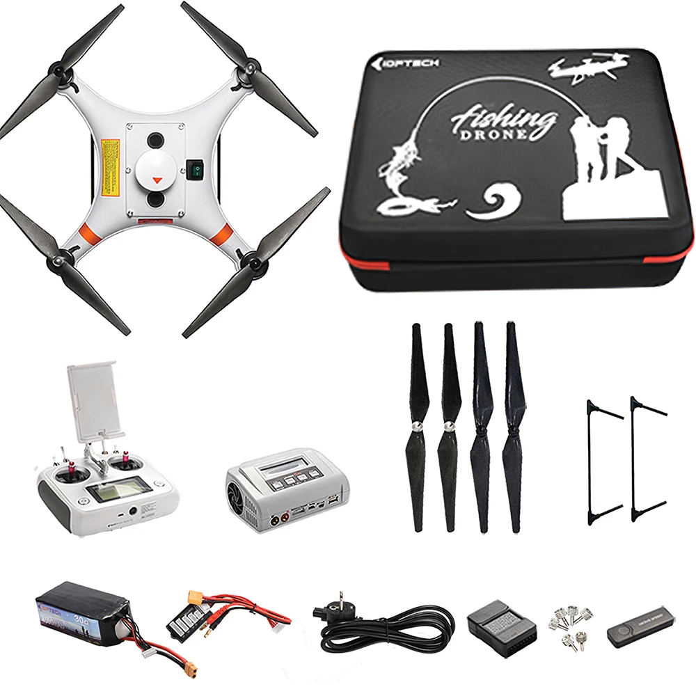 IDEAFLY Poseidon Pro Drone с камерой 1080P 1,5 кг приманка для рыбалки Радиоуправляемый квадрокоптер 850 м 5 г Wi-Fi передача для рыбалки gps позиционирование - Цвет: EU Plug