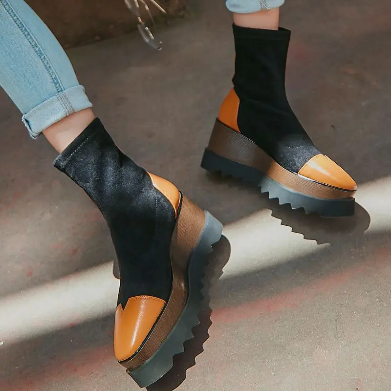 FITWEE 2020 Новое поступление модные женские ботильоны из натуральной кожи в