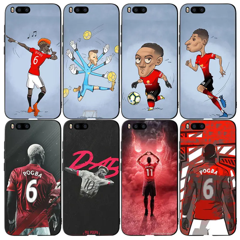 Футбольный Pogba Martial Rashford силиконовый чехол для телефона Xiaomi Redmi A1 A2 4X Note 5 Plus 8 9 SE lite