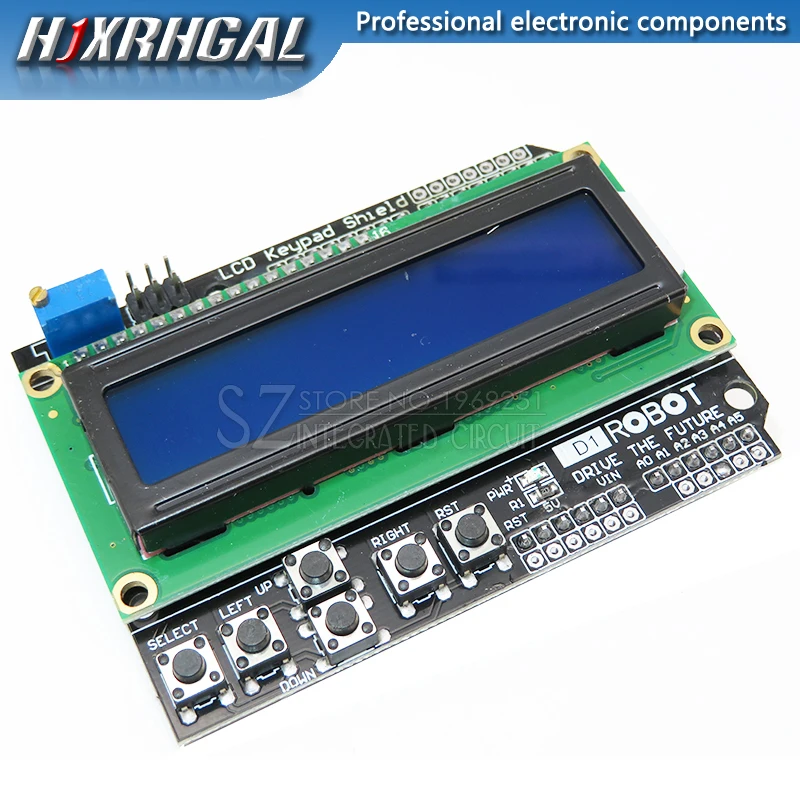 1 шт. ЖК-клавиатура Щит lcd 1602 Модуль дисплей для arduino ATMEGA328 ATMEGA2560 raspberry pi UNO синий