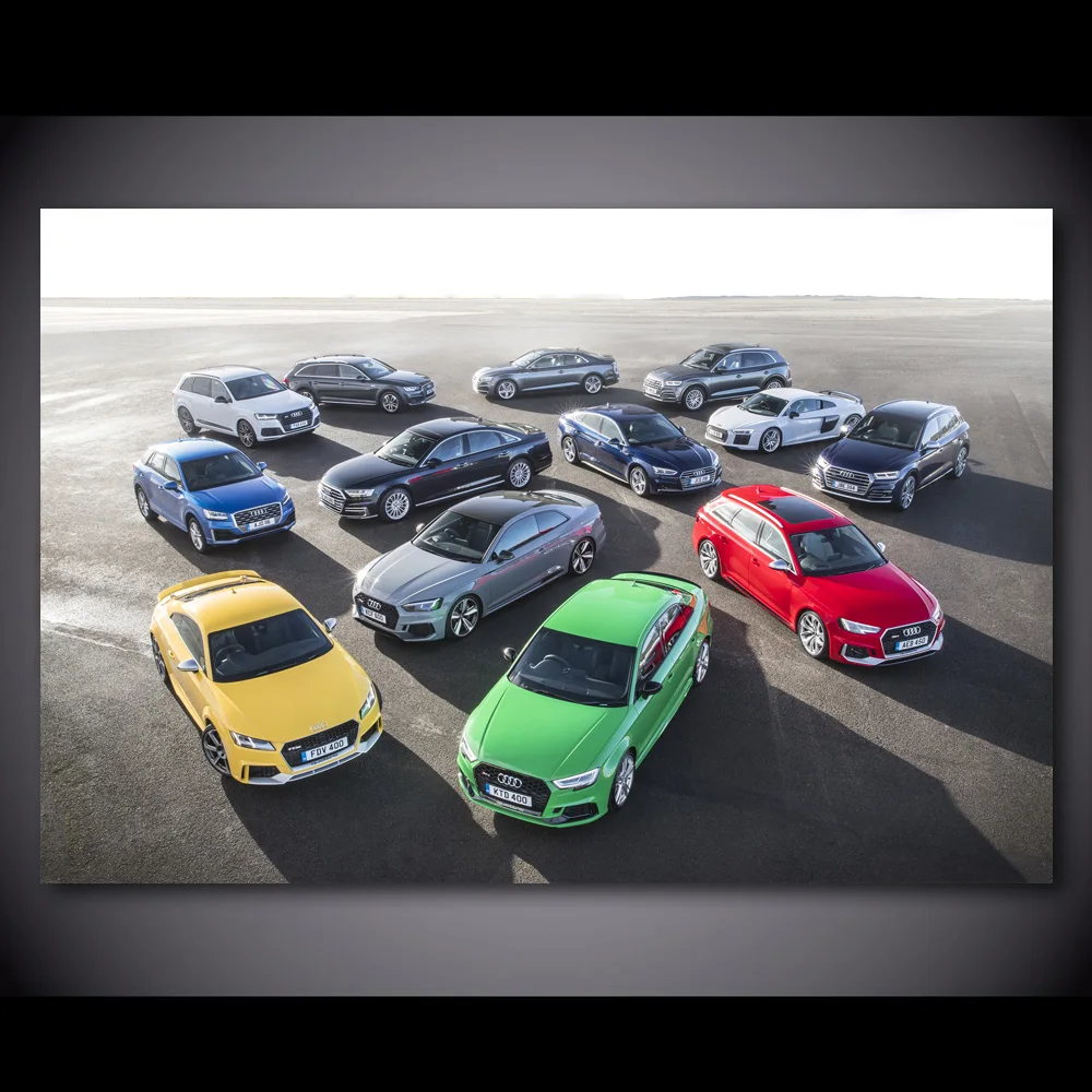 Audis Семья автомобили красочные автомобиль спортивный настенные художественные