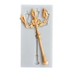 Силиконовая форма сделай сам для моделирования уличной ретро-лампы, мягкая керамика, гипсовые поделки, украшения, европейская уличная лампа, силиконовая форма