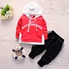 New Spring Autumn Cotton Boys Clothes Outfit Kids Baby Sports Hooded Tops Pants 2pcs Sets Fashion Children Casual Tracksuits 4