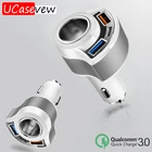 Автомобильное зарядное устройство QC 3,0, 18 Вт, быстрая зарядка, прикуриватель для iPhone, Samsung, Xiaomi, Huawei, USB Type C, автомобильный зарядный кабель PD