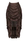 Юбка в стиле стимпанк для корсета, Женская юбка пиратской девушки для шоу, вечерняя Клубная одежда, винтажные дизайнерские костюмы, аксессуары