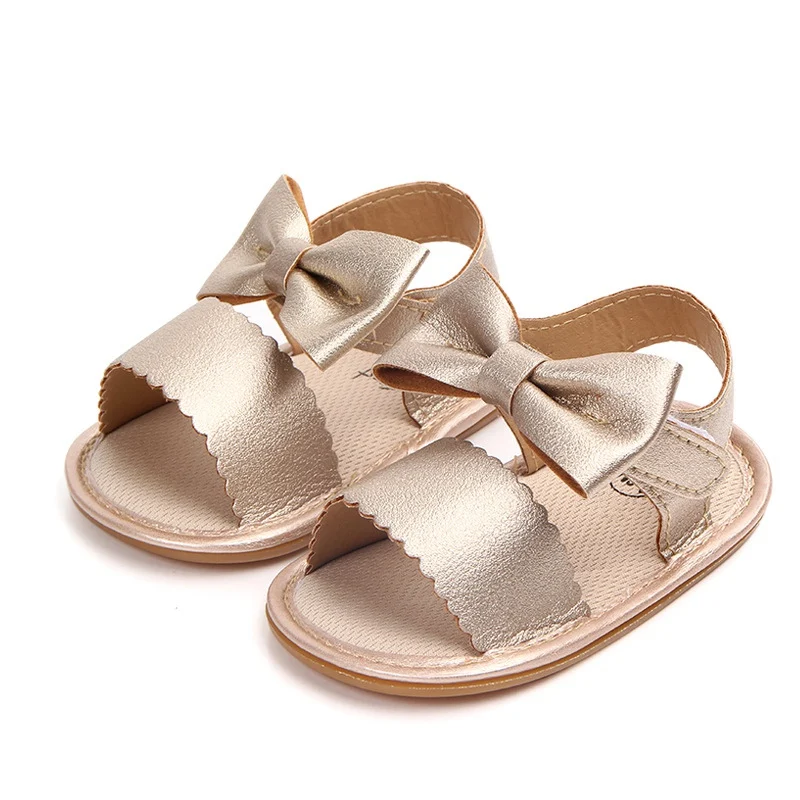 

Baby Girls Sandals Newborn Toddler Girl Bow Tie Sandals Summer Baby Shoes Casual Fashion Sandals Girls PU Baby Sandals