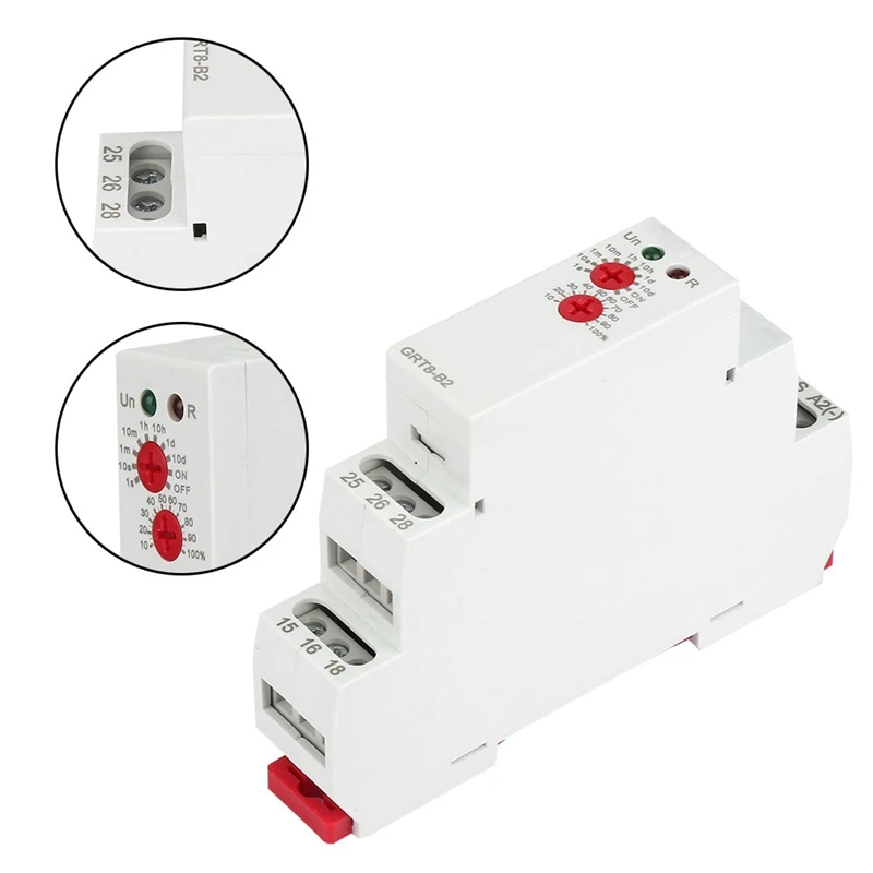 Реле времени задержки питания на Din-рейке с однофункциональным управлением GRT8-B2