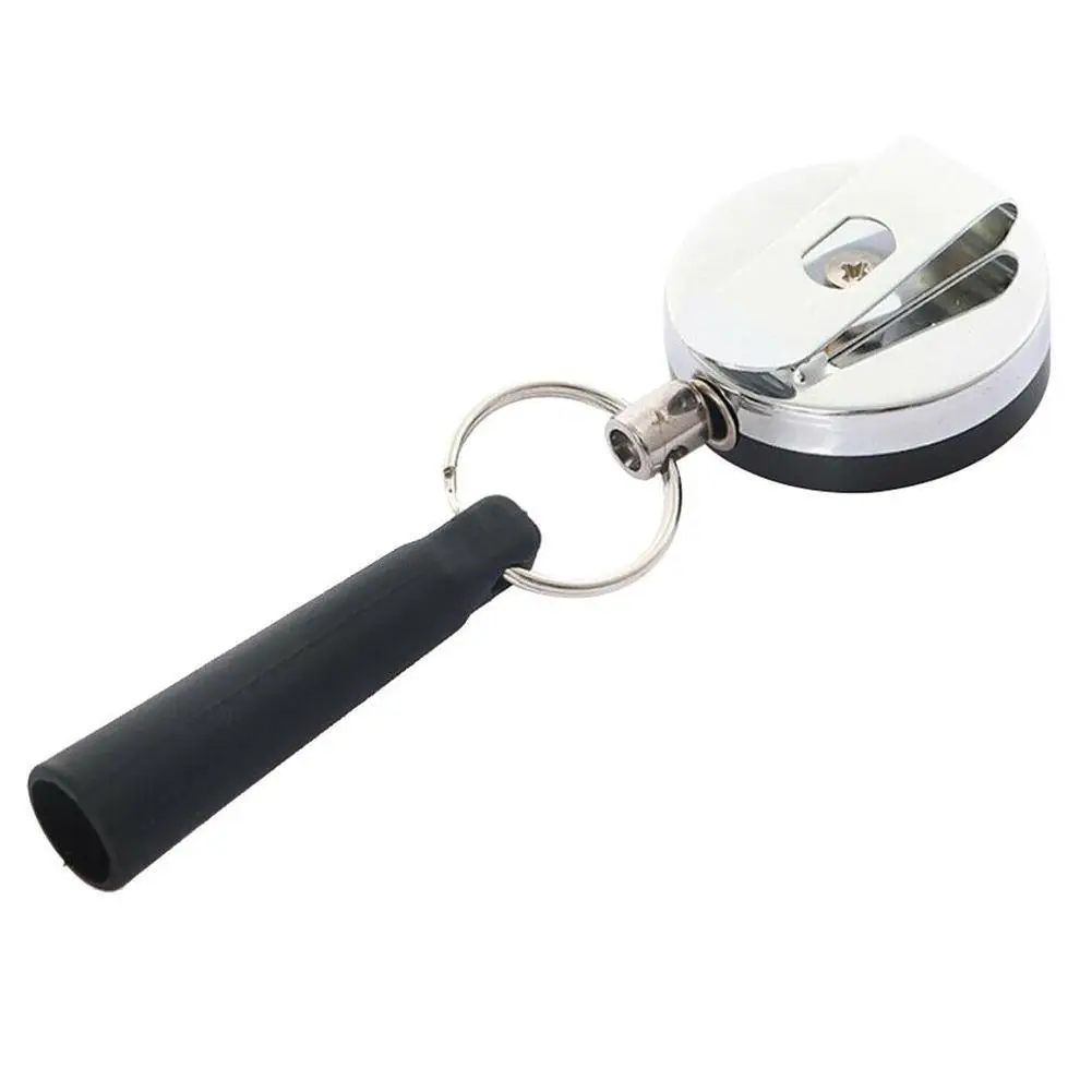 

Creative Easy Pull Button Retractable Key Ring Buckle Pen Case Anti-Lost Anti-Theft Wire Rope Buckle Silicone Pen Case