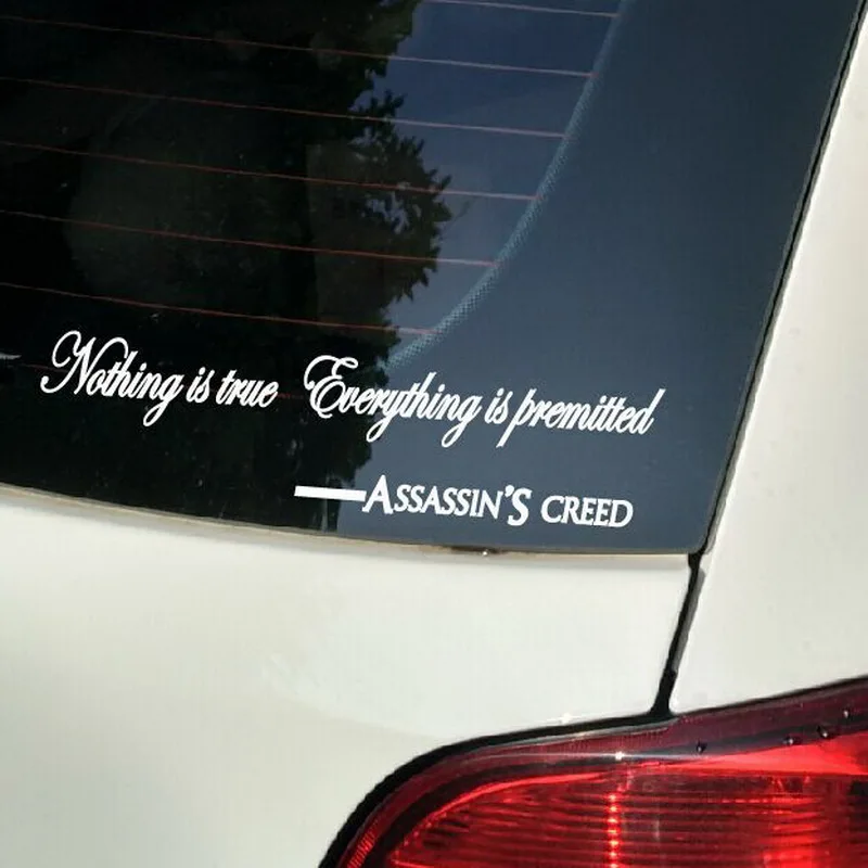 Наклейки на автомобиль Кредо Убийцы виниловые водонепроницаемые Стикеры для
