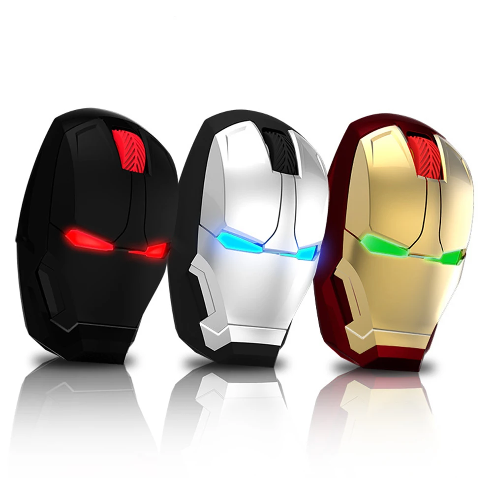CHYI iron man Беспроводная Бесшумная компьютерная мышь 2,4 ГГц эргономичный оптический геймер Mause с ковриком для мыши для ноутбука Marvel Lover