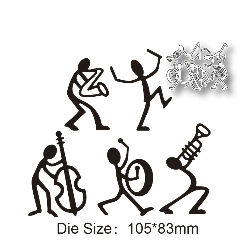 

Новинка 2021 металлическая пресс-форма штампованные штампы украшение для музыкальной группы танцора железная поздравительная открытка «сде...