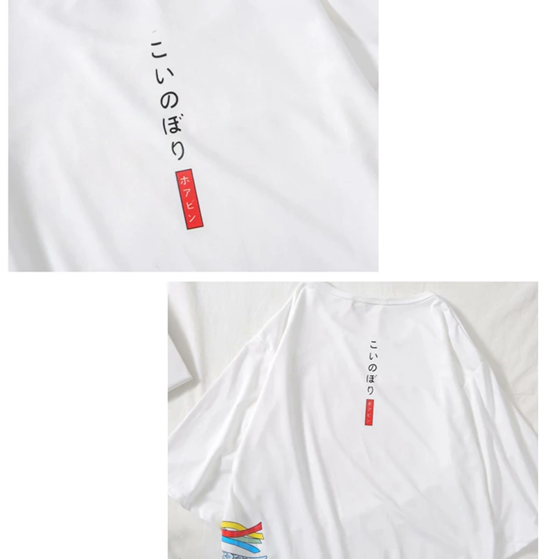 Summer T Shirt Harajuku Style Short Sleeved T-shirt men Trend Round Neck Print Youth Brand Japanese Half Couple Tops | Мужская одежда