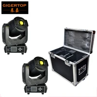 flightcase 2in1 for 2pcs 90w led moving gobo light with lcd display dmx channel real 90w spot led moving light tiptop