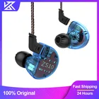 Наушники KZ ZS10, 4BA + 1DD, динамические арматурные наушники-вкладыши HiFi, бас, гарнитура с шумоподавлением, Внутриканальные наушники, гибридные спортивные наушники
