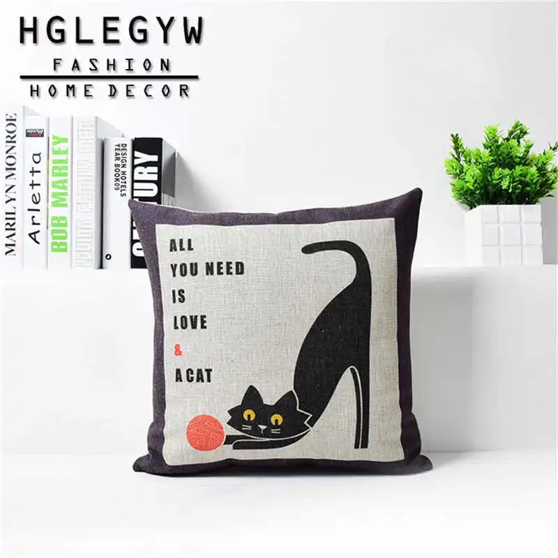 Наволочки из хлопка и льна с рисунком животных|Наволочки| |