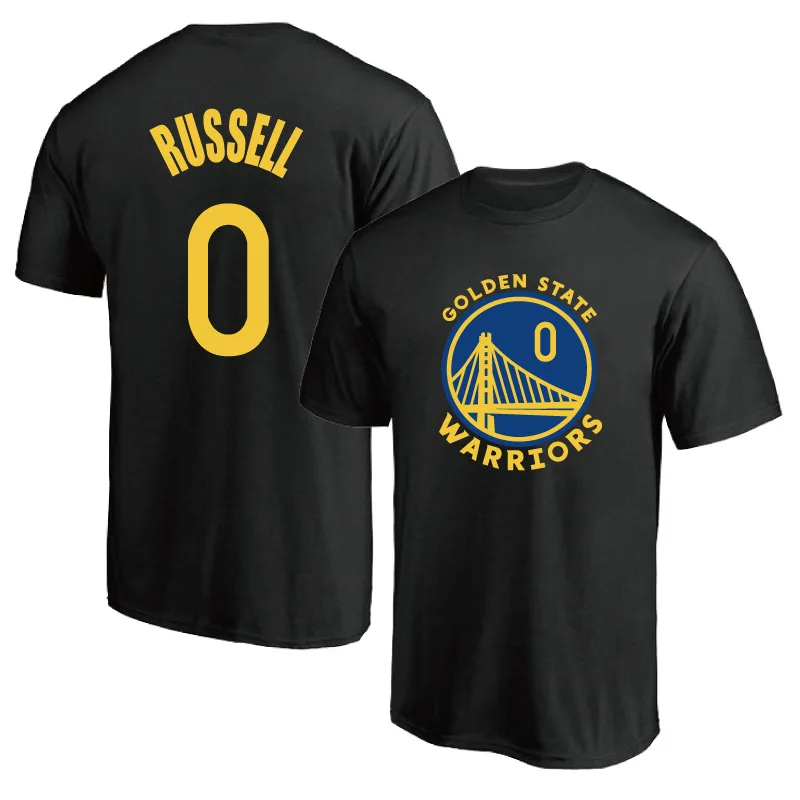 

Warriors No. 0 D 'Angelo Russell Jersey Practice Shirt Short Sleeve T-Shirt Basketball Sports Half Sleeve T-Shirt Trendy Cotton