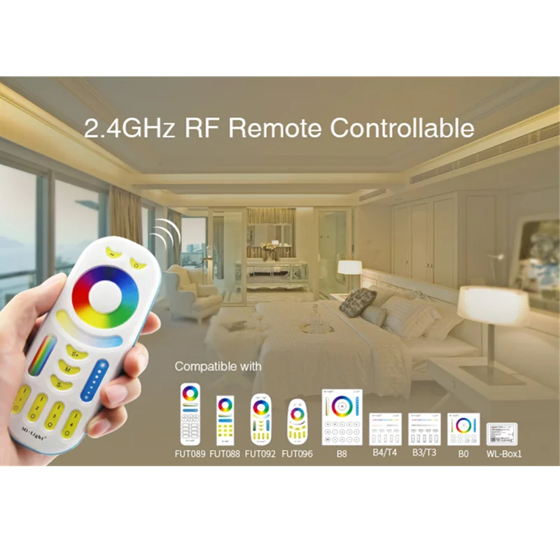 Miboxer FUT038M ( FUT038 модернизированный) 2 4 GHz зоны RGB/RGBW/диммер RGBWW DC12V ~ 24V Светодиодный
