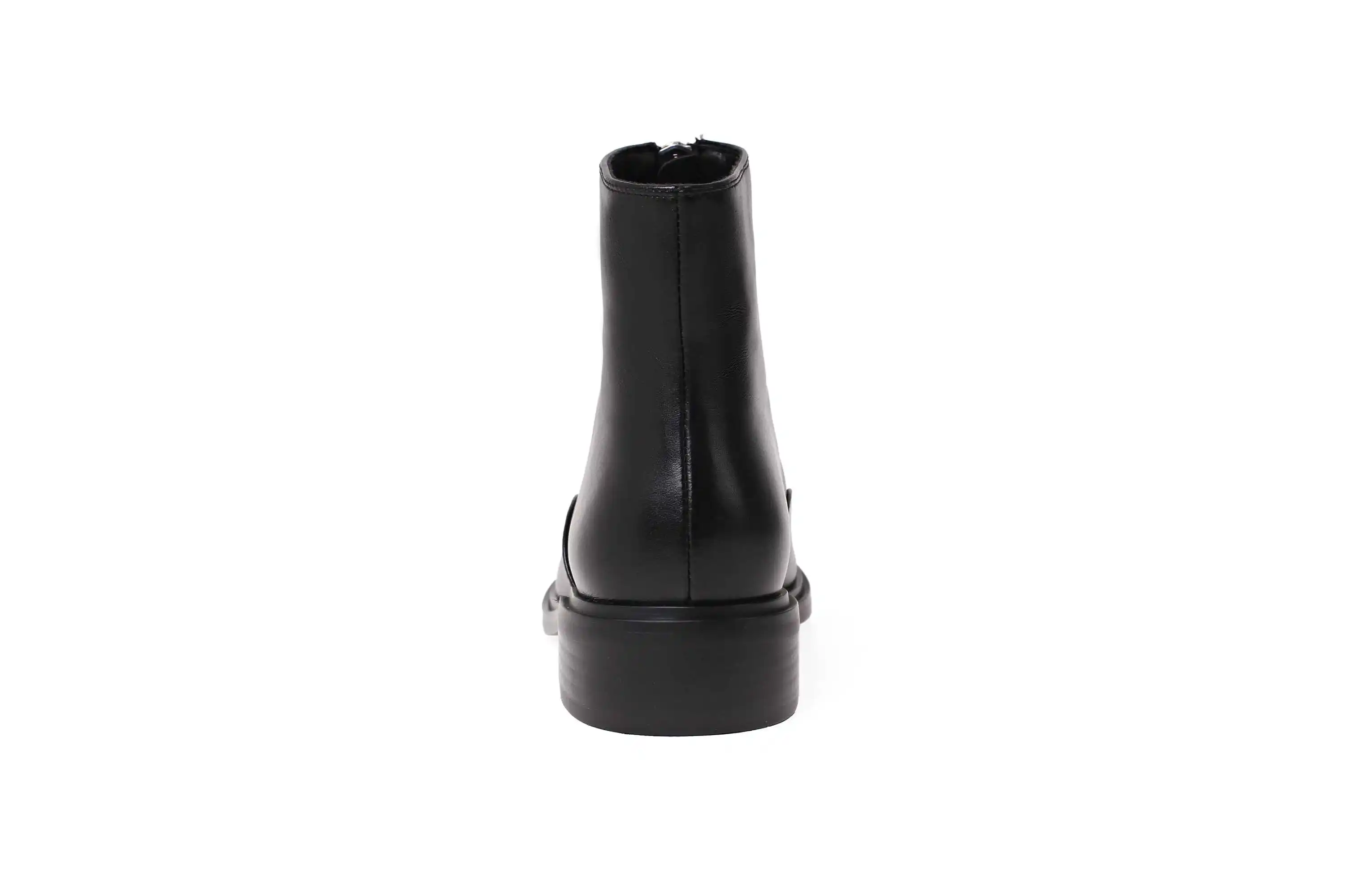 krazing pot winter warm leisure simple style genuine leather solid round toe low heels women fashion Zipper punk ankle boots L00