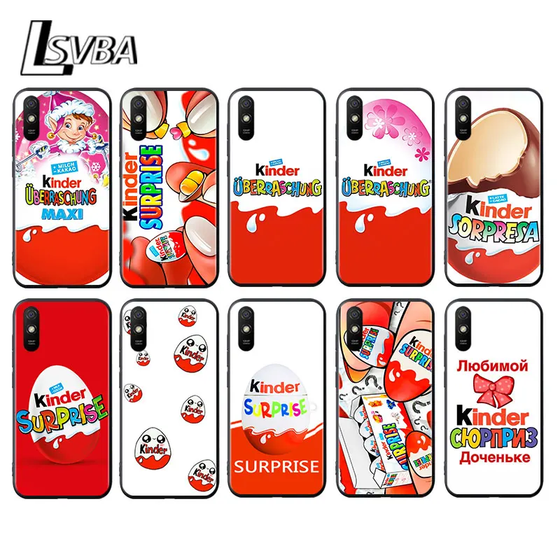 

Egg Kinder joy surprise for Xiaomi Redmi 10X Pro 5G 9A 9I 9T 9 GO K40 K30 K20 Ultra 8 7 6 5 4X Pro Soft Black Phone Case