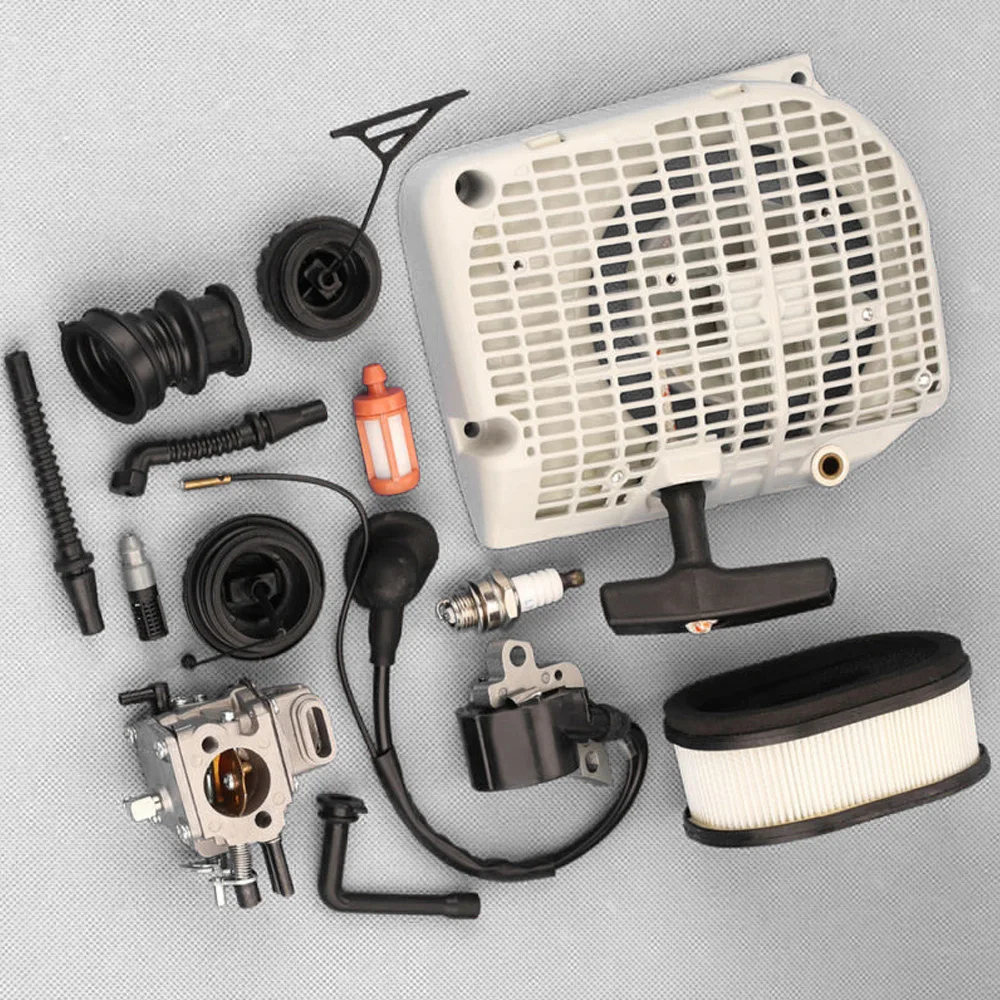

Ignition coil Carburetor kit Air fuel filter Replacement Recoil starter