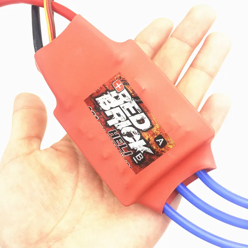 Красный бесщеточный HV 80A ESC 6s-10s электронный контроллер скорости Радиоуправляемый