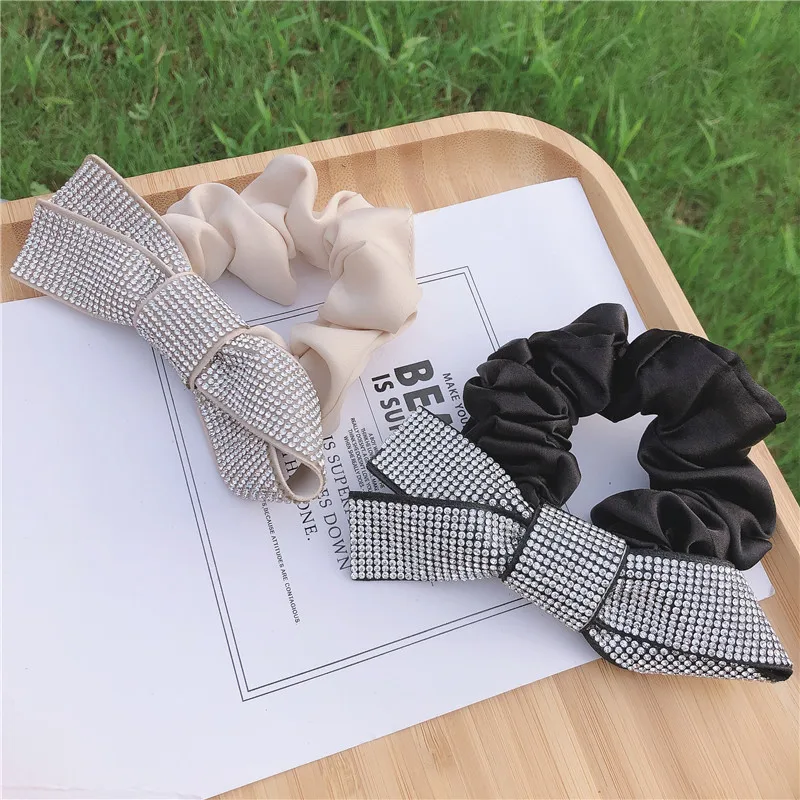 Корейская версия светящейся бриллиантовой ленты для волос с бантом