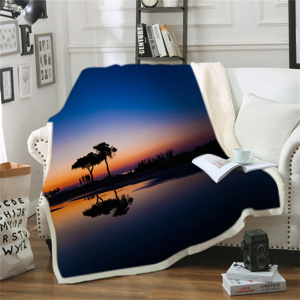 

Одеяло для кровати, мягкое покрывало с 3D принтом шерпы, ночного неба, фиолетового и красного цветов, с рисунком деревьев, ветвей, пауков