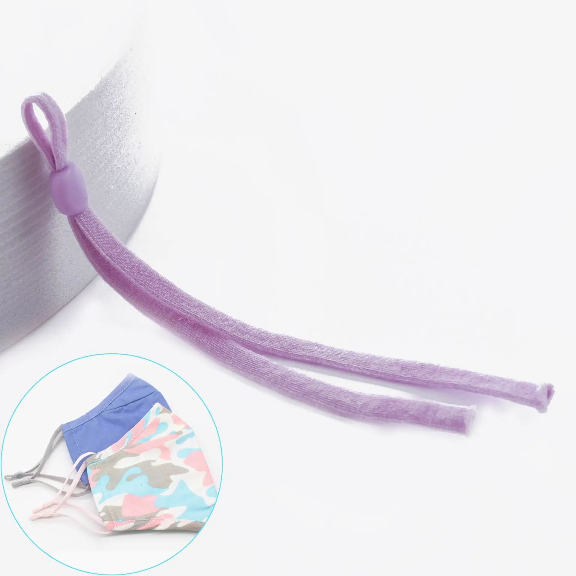 

500 Pcs Mask Elastic Band Cord with Adjustable Buckle Colorful face mask lanyard Rope DIY Making Supplies cuerda mascarillas