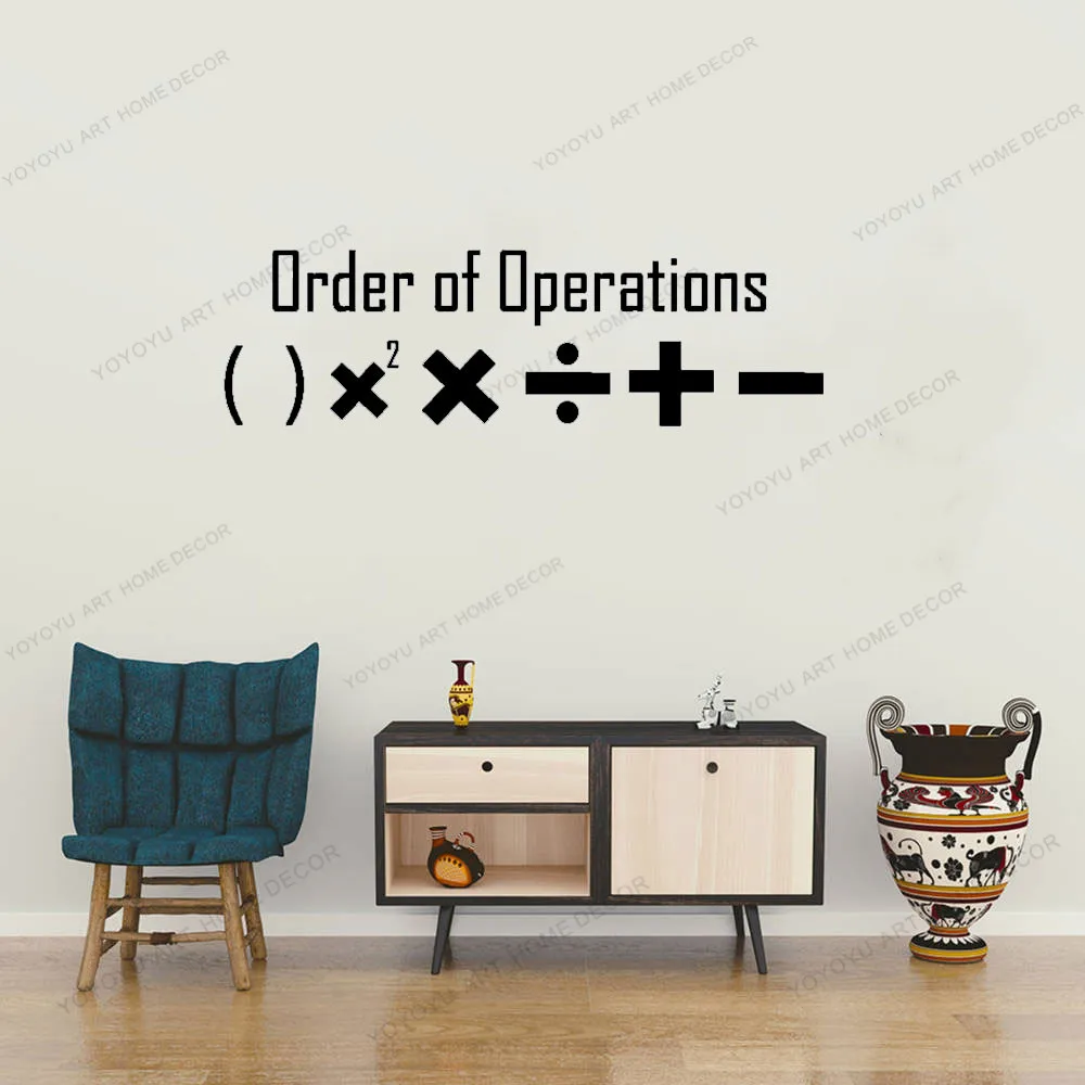 

Order of OperationsMath Symbols Wall Stickers Vinyl Wall Decal Kids Room Classroom Decals Teacher Decor Sticker CX777