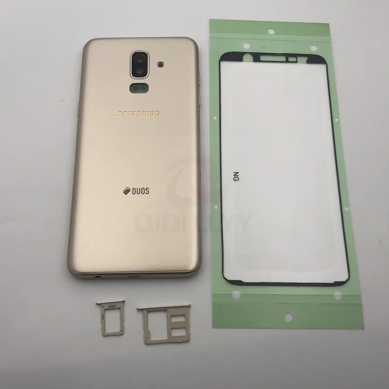 Для samsung Galaxy J8 J810 J810F J810G J810DS промежуточный Корпус задняя крышка батареи с кнопками громкости питания