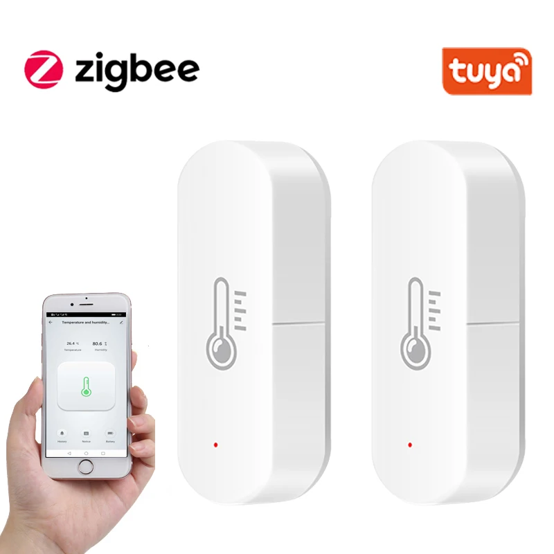 

Датчик температуры и влажности Tuya ZigBee для умного дома, умный дом с поддержкой Alexa Google Home
