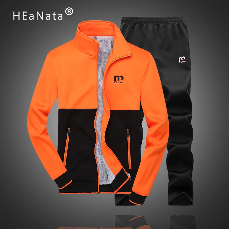 Модные зимние теплые утолщенные флисовые куртки мужские штаны повседневные