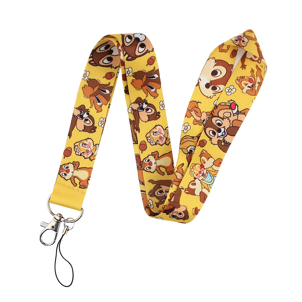 LB1543 Squirrel Cute Lanyard For Keychain ID Card Cover Pass student Mobile Phone Badge Holder Key Ring Neck Straps Accessories