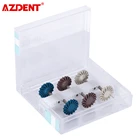 Алмазная система для полировки стоматологических композитных материалов AZDENT 6 шт.коркор., диск 14 мм, колесо для полировки композитных керамических цирконов